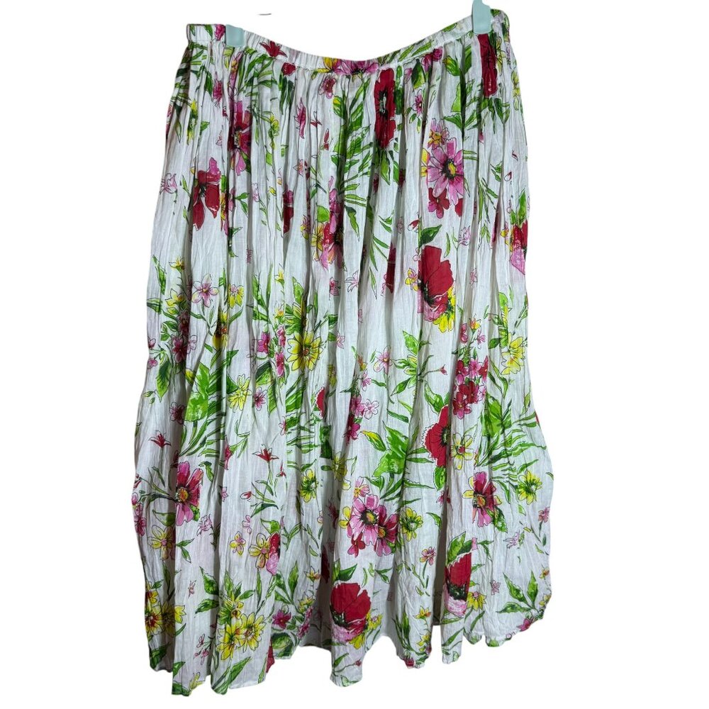 Vintage Phool Floral Cotton Skirt - EUC - Boho Cottagecore, 1X